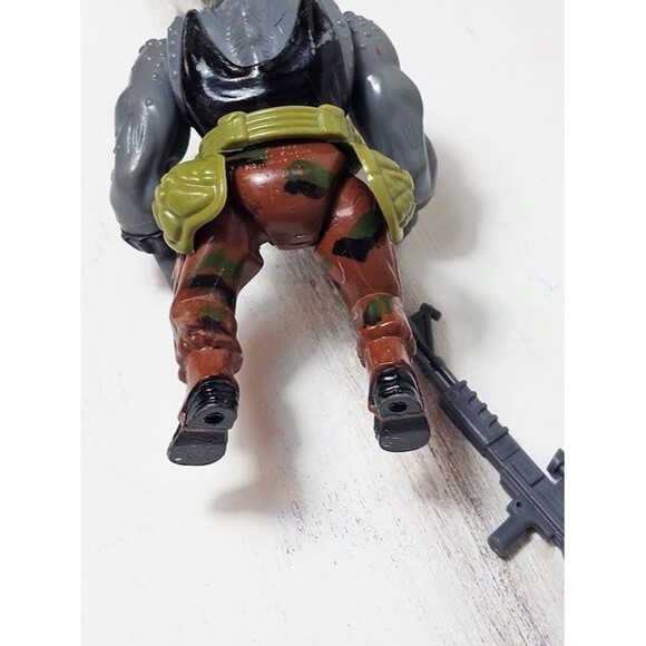 Vintage 1988 TMNT Rocksteady Action Figure Teenage Mutant Ninja Turtle - Picture 4 of 5